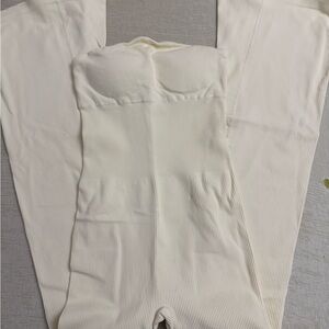 Cream Boot Cut Jumpsuit